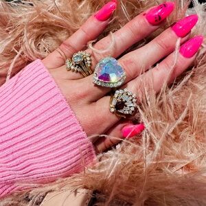 Feed Me Gems Margo Ring - AB Crystal sz 8